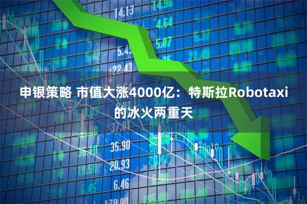 申银策略 市值大涨4000亿：特斯拉Robotaxi的冰火两重天