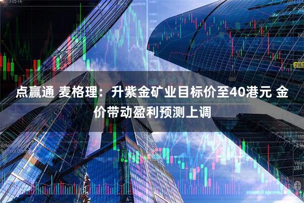 点赢通 麦格理:升紫金矿业目标价至40港元 金价带动盈利预测上调